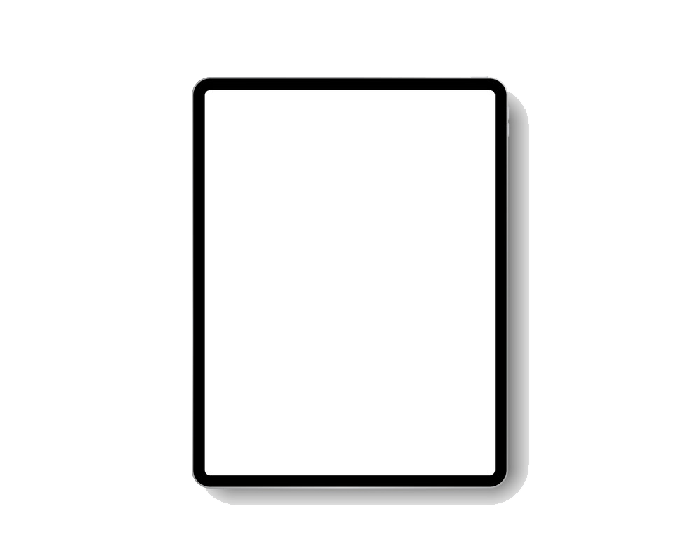 イラストデ​​バイス ipad pro 129 インチディスプレイテンプレート PNG 透明 イラスト