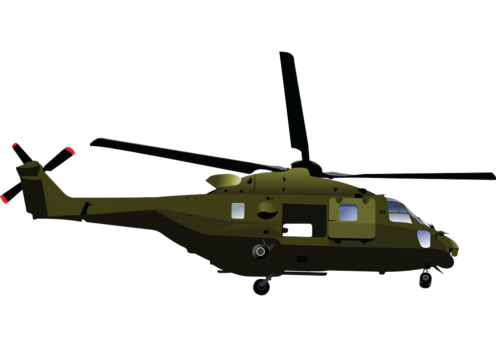 イラスト軍用ヘリコプター 1 PNG 透明 イラスト