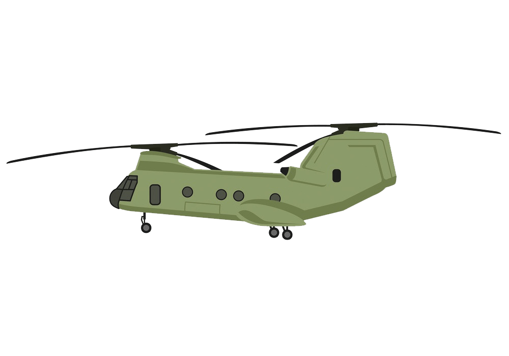 イラスト軍用ヘリコプターPNG透明 イラスト