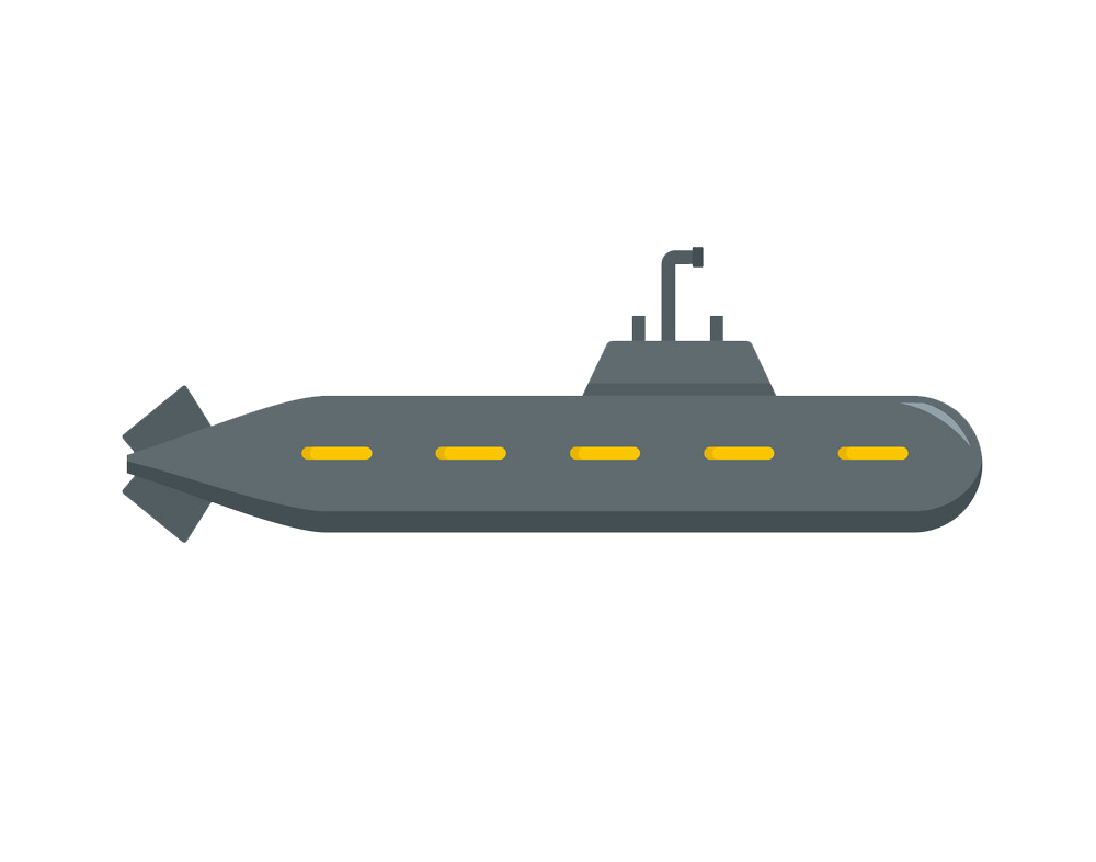 イラスト軍事潜水艦アイコン フラット スタイル PNG 透明