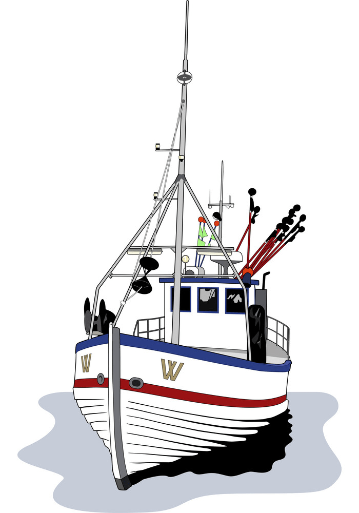 イラスト漁船