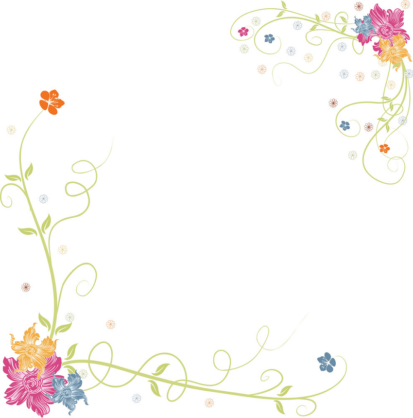 イラスト春の花のボーダーpng イラスト