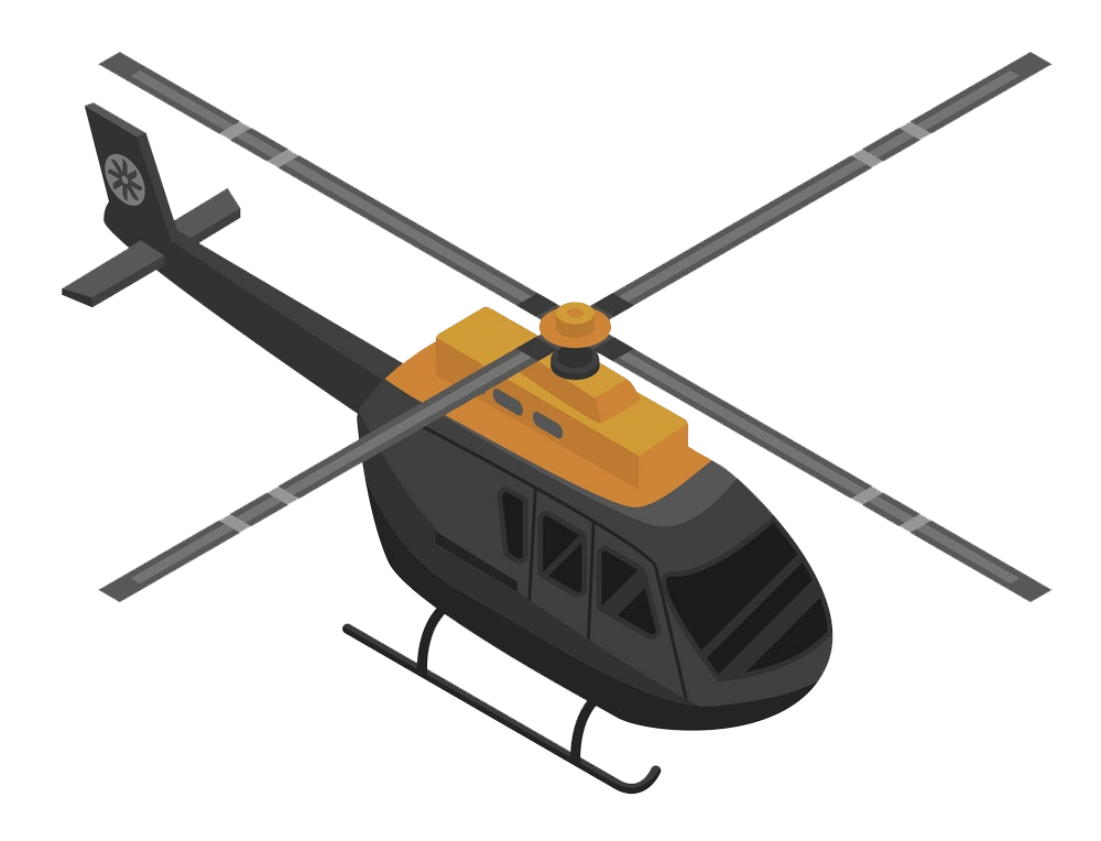 イラスト黒いヘリコプターPNG透明 イラスト