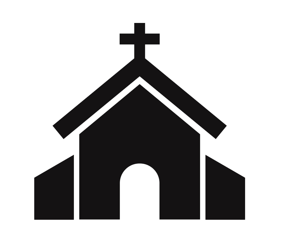 イラスト教会の黒いアイコン PNG 透明 イラスト