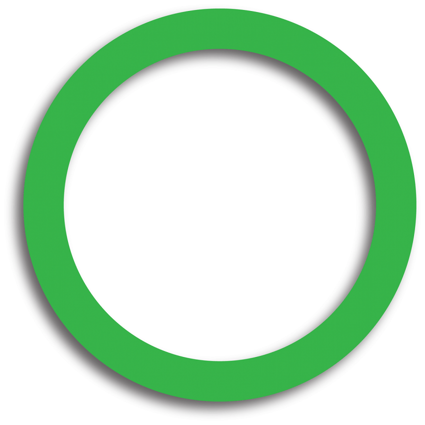 イラスト緑の円の輪郭が透明 イラスト