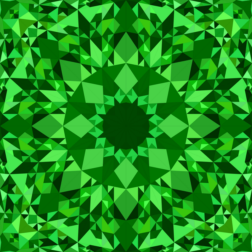 イラスト緑のシームレスな万華鏡パターン png