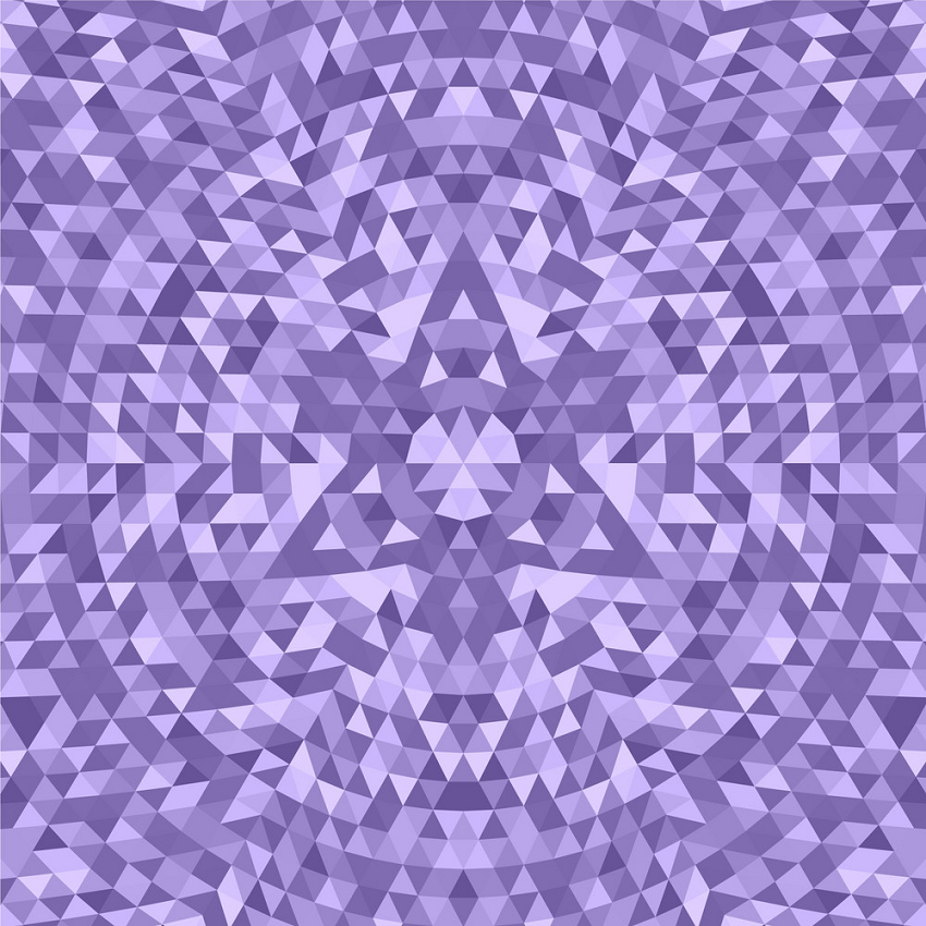 イラスト紫色の幾何学的な三角形の万華鏡png イラスト