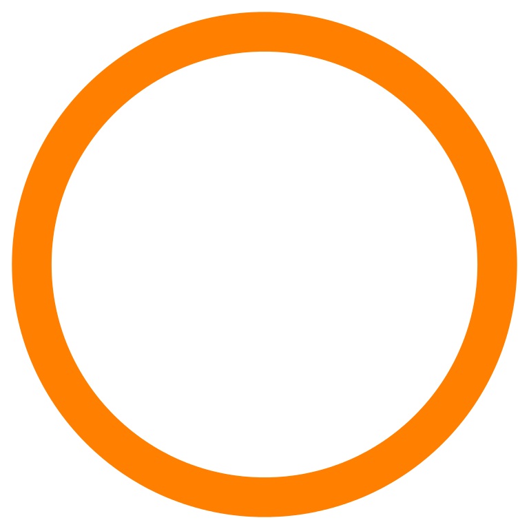 イラストのオレンジ色の円
