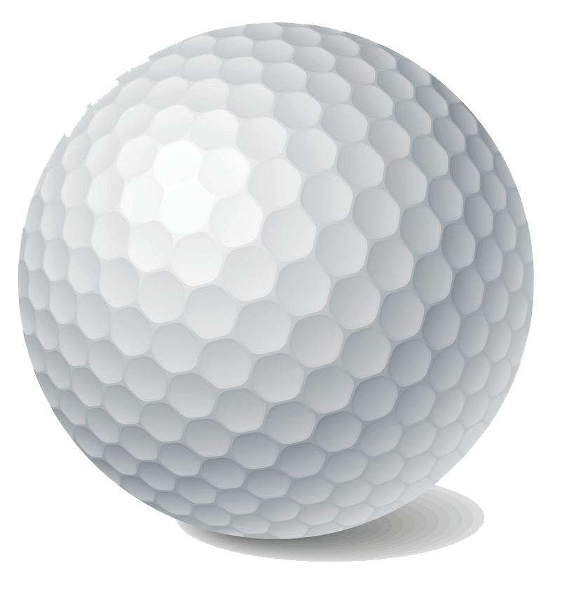 イラストリアルなゴルフボールPNG透明