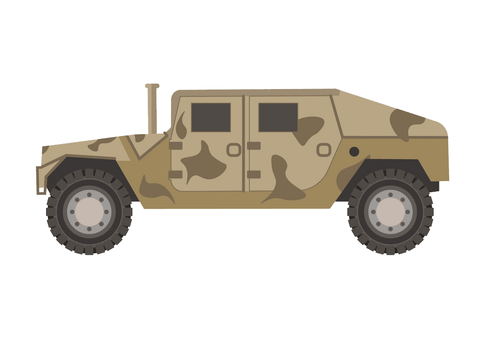 イラスト装甲軍用車両 PNG 透明