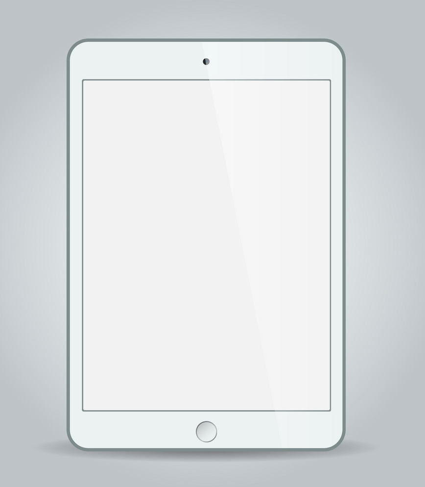 イラスト白iPad PNG
