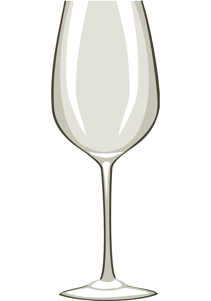イラスト空のワイングラスPNG透明