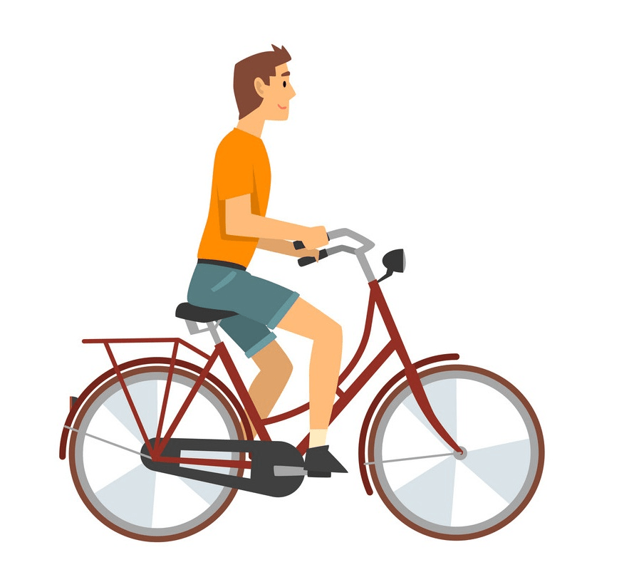 自転車に乗っている男のpngイラスト