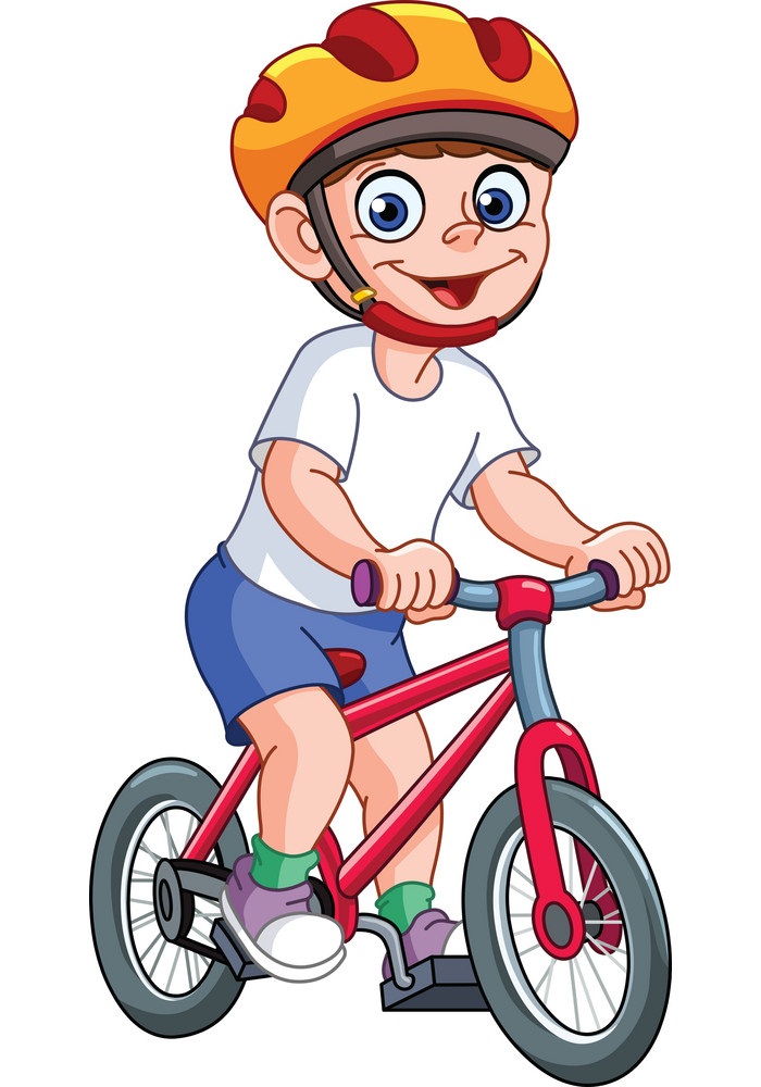 自転車のイラストの子供