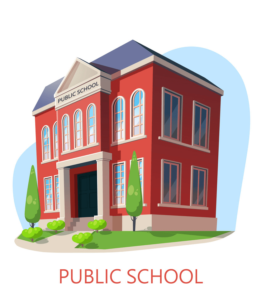公立学校の建物のイラストpng イラスト