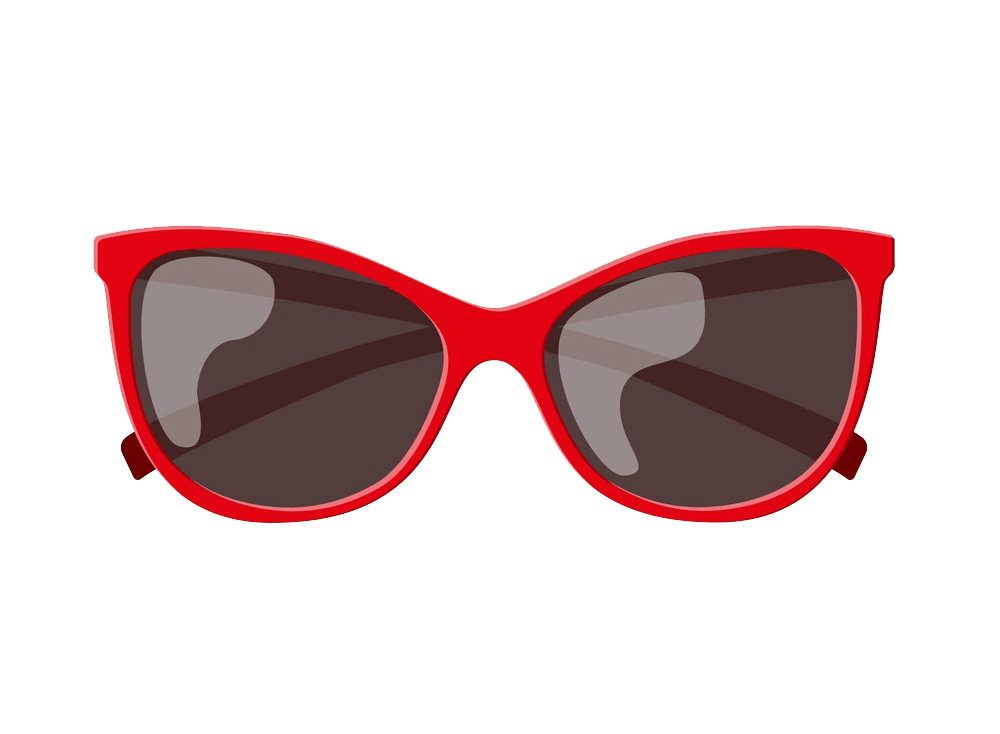 クールな赤いサングラスのイラスト PNG 透過 イラスト