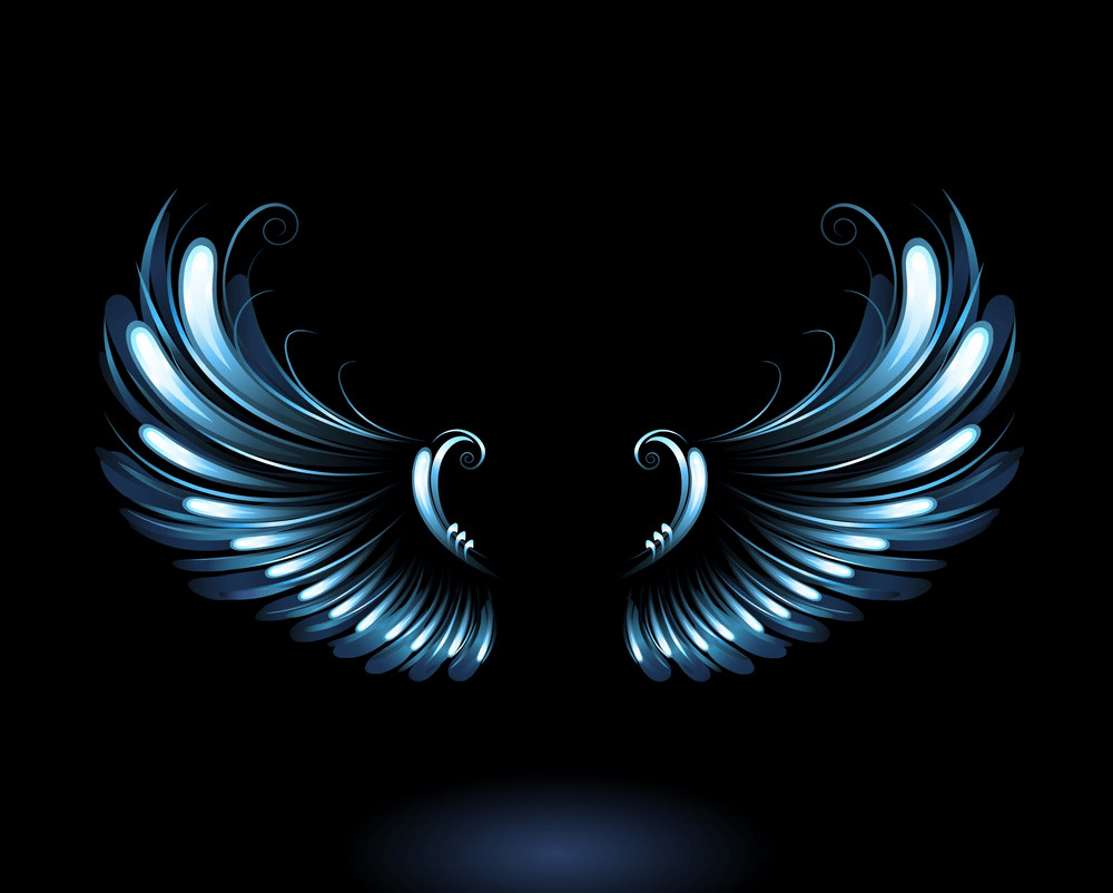 輝く天使の羽pngイラスト