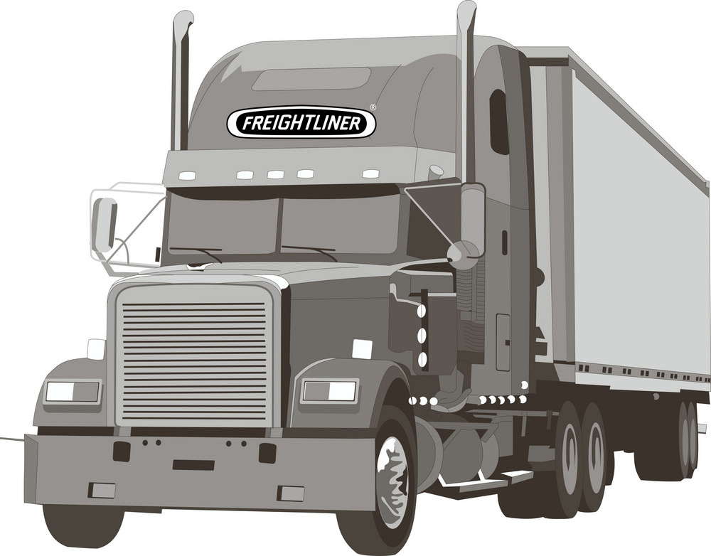 貨物輸送トラックのイラスト イラスト