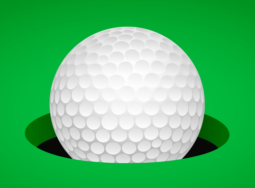カップに入ったゴルフボールのイラストpng