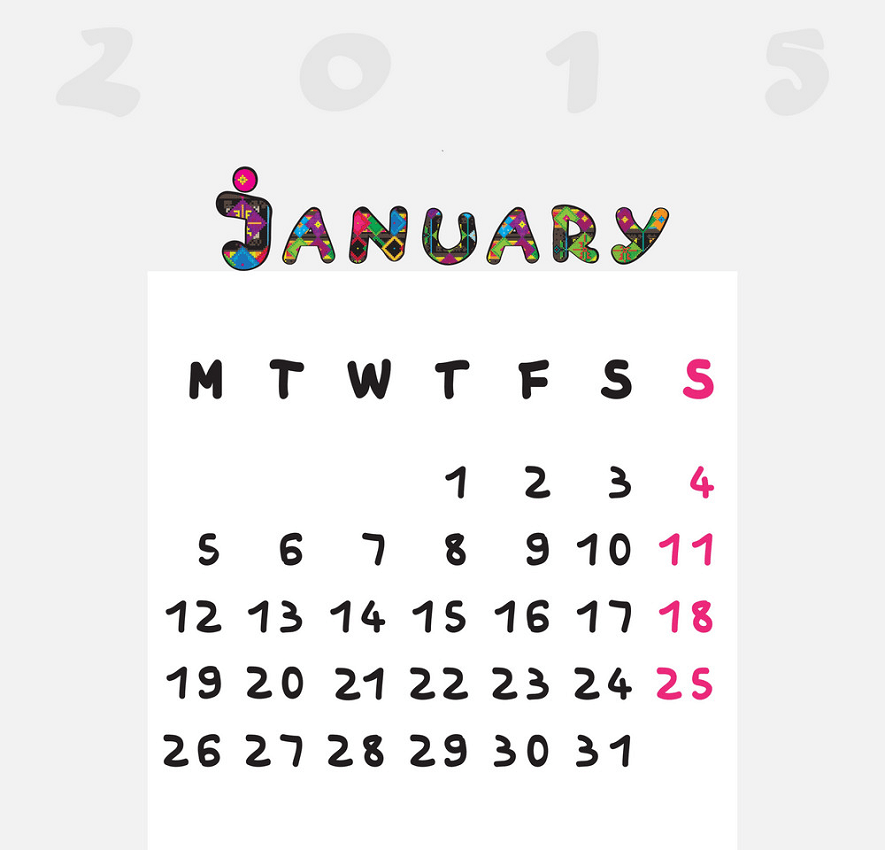 カレンダー 2015 年 1 月 png イラスト イラスト