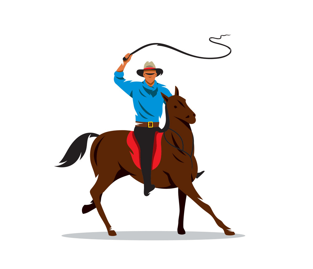 カウボーイと馬のアイコンpngのイラスト イラスト