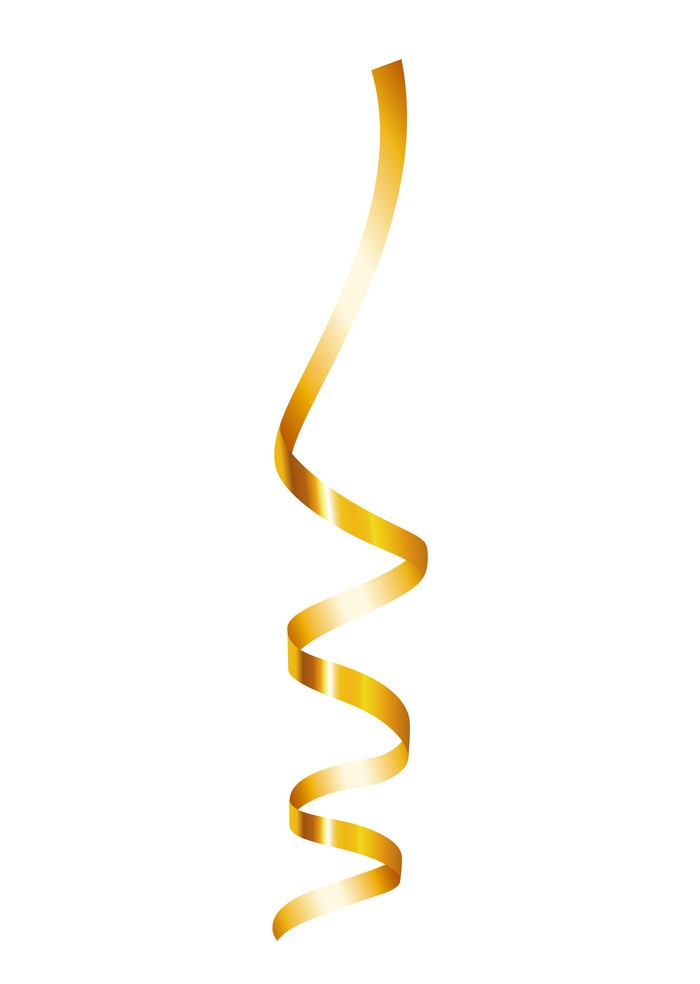 黄色の蛇紋様のリボンのイラスト イラスト