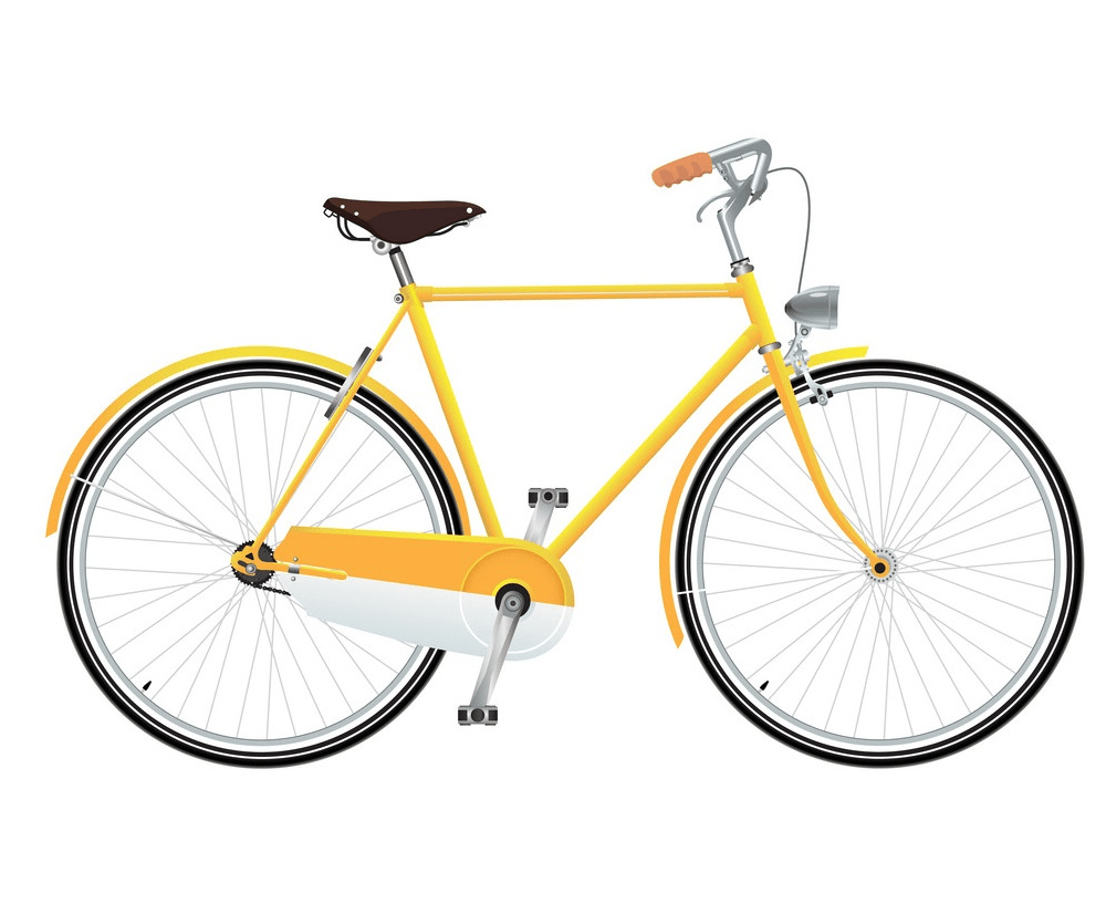 黄色の自転車pngイラスト