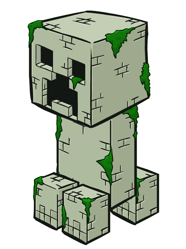 子供向けの Minecraft のクリーパーのイラスト イラスト