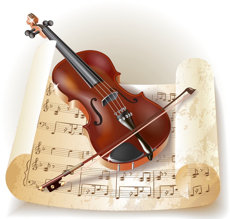 クラシックバイオリンのイラスト