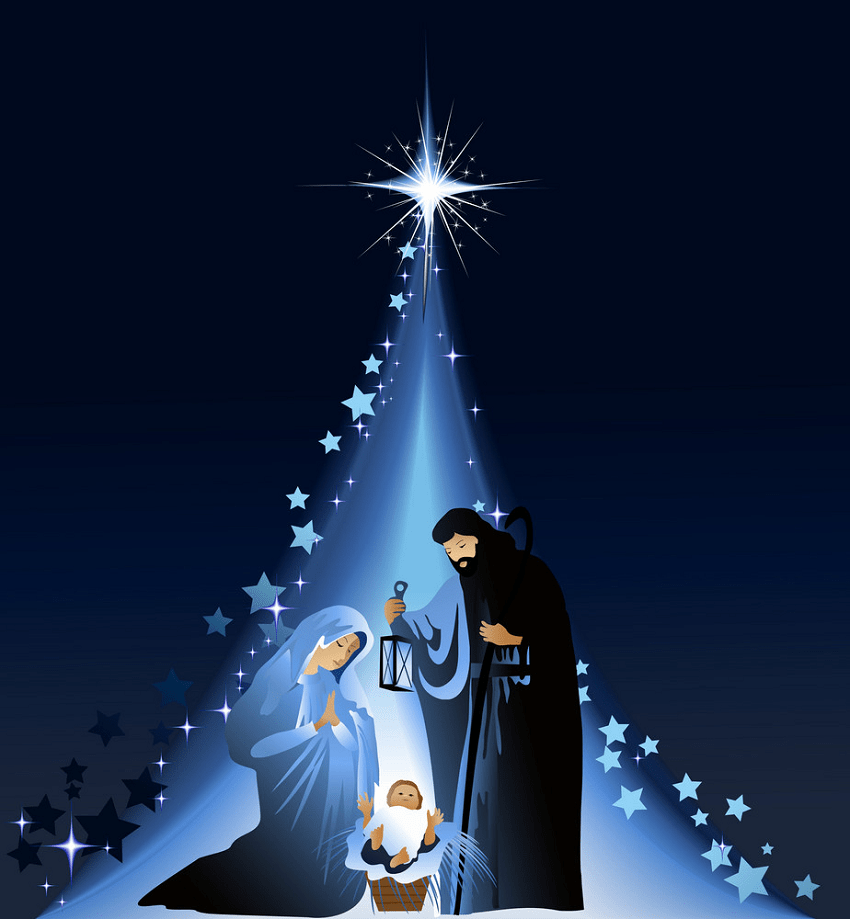 クリスマスのキリスト降誕のシーンのイラストpng イラスト