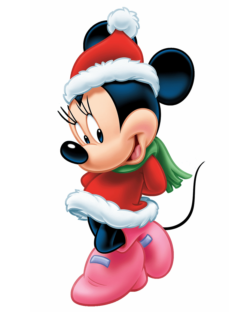 クリスマスミニーマウスのイラストpng イラスト