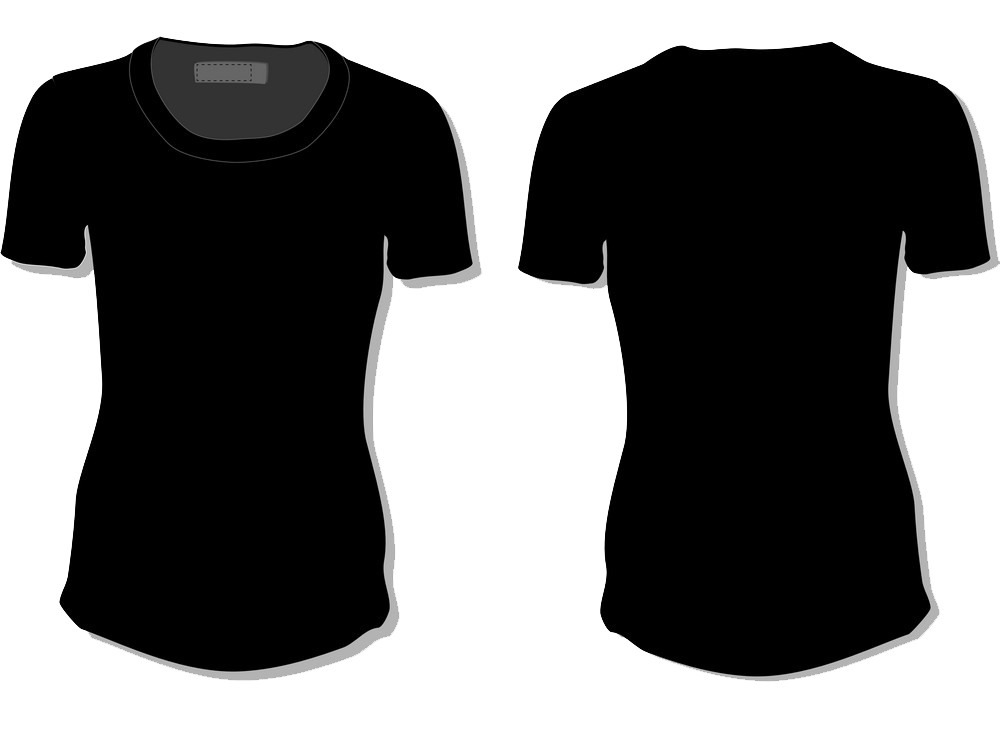 黒のTシャツのイラストPNG透過 イラスト