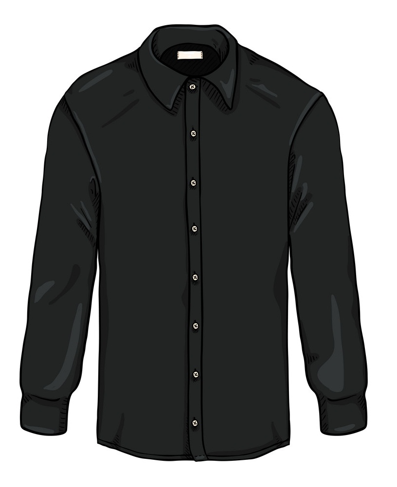 黒いシャツのイラスト イラスト