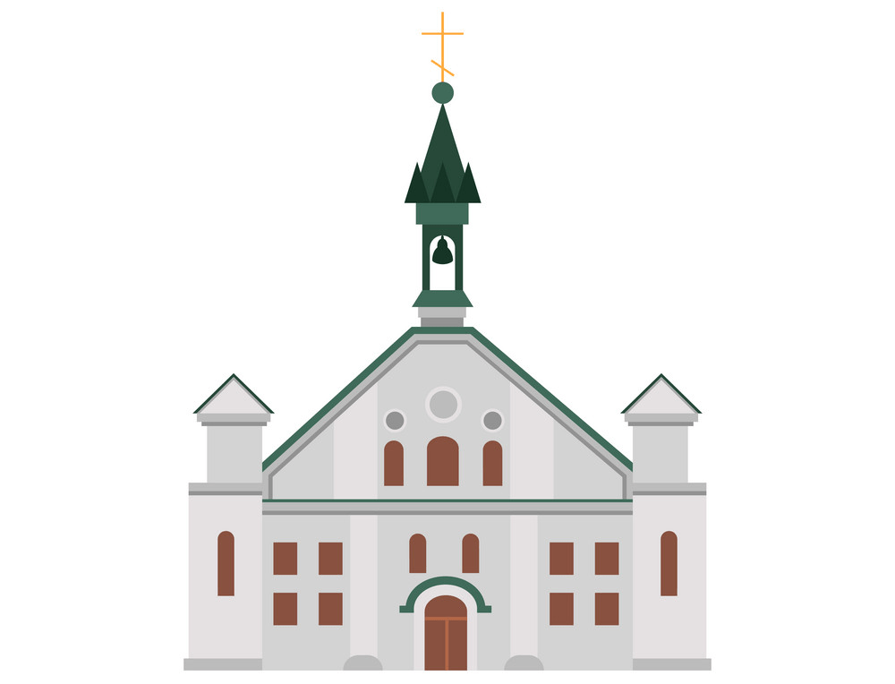 教会に行く人のためのカトリック教会のイラストpng イラスト
