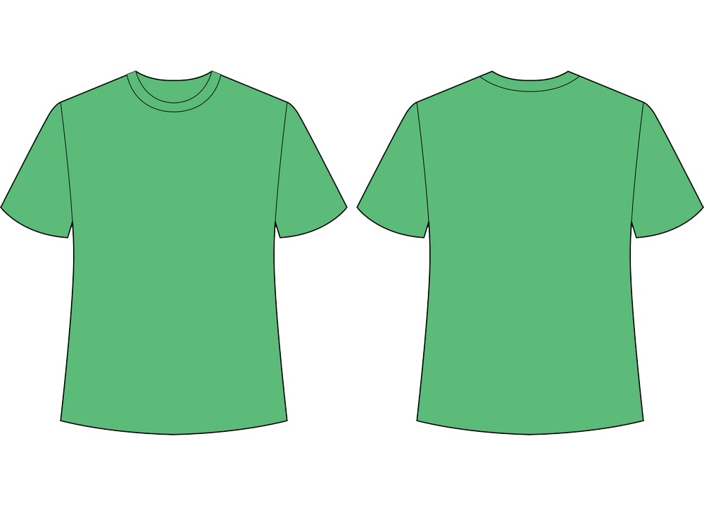 緑のTシャツのイラストPNG透明 イラスト