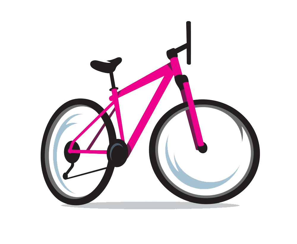 ピンクの道路自転車png透明イラスト