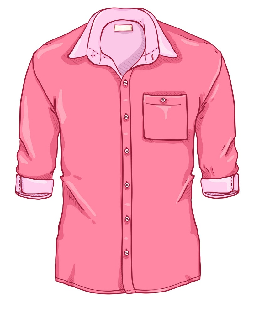 ピンクのシャツのイラスト イラスト