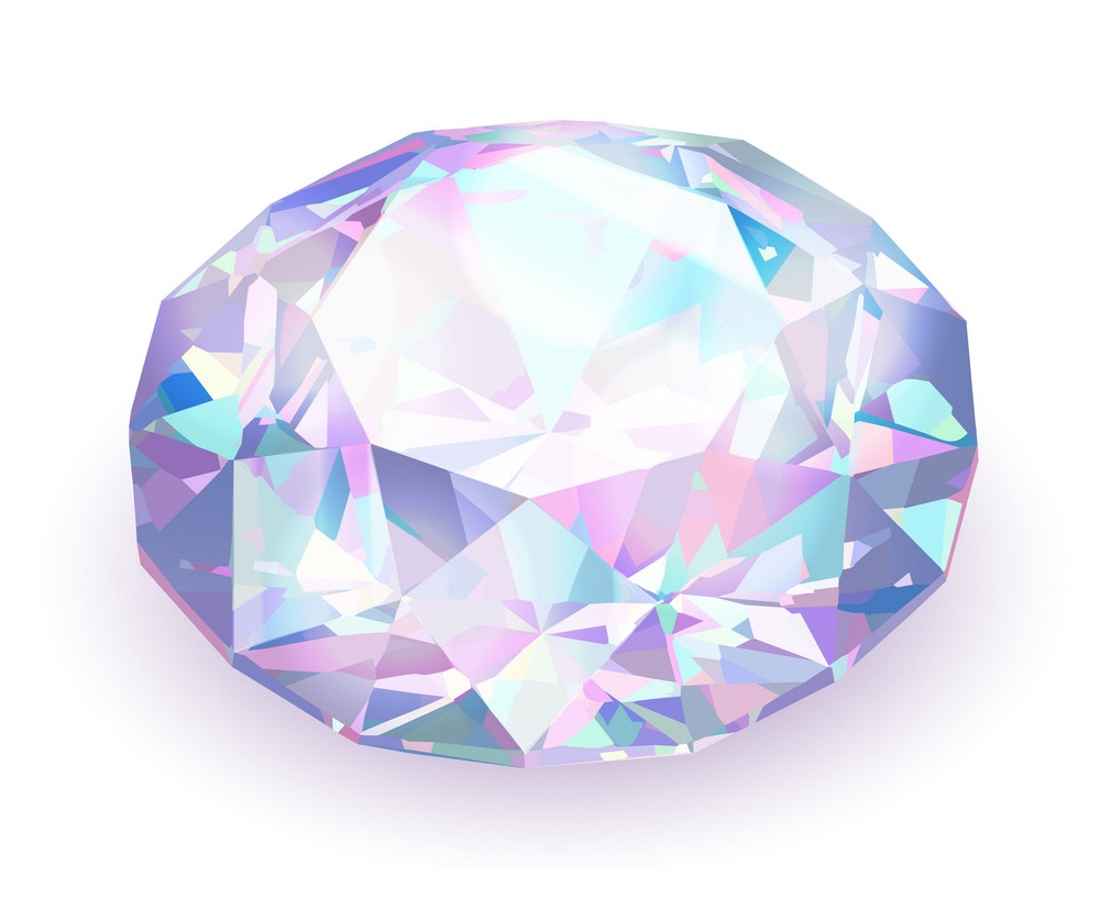 リアルなカラフルなダイヤモンドをイラストします