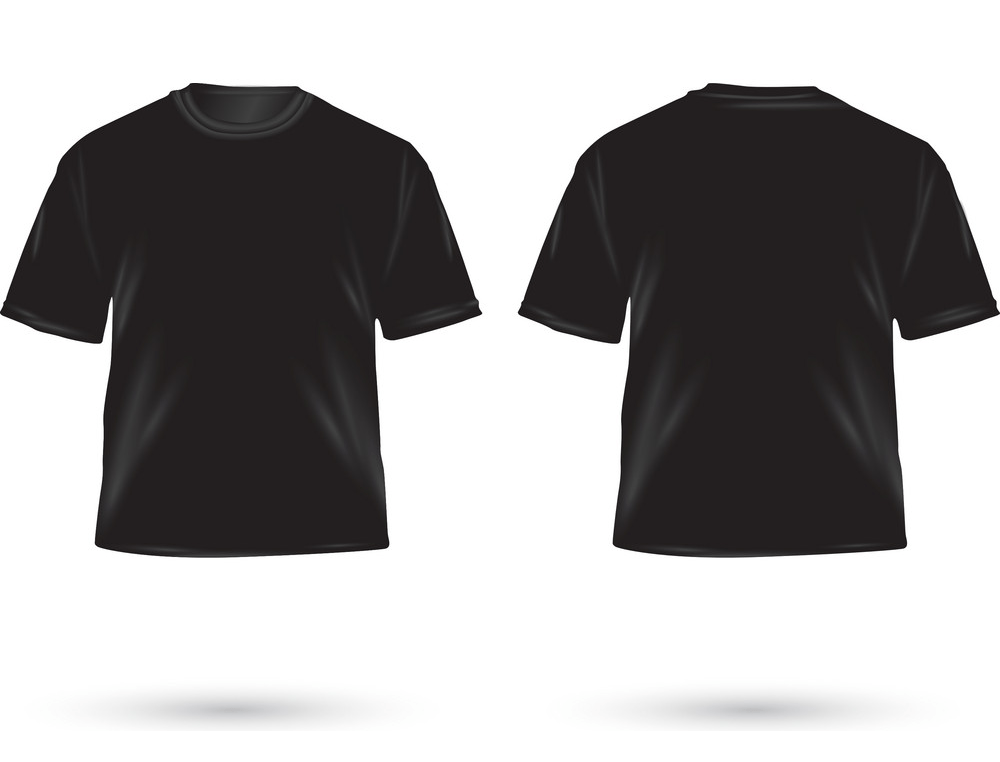 リアルな黒いTシャツのイラストpng イラスト