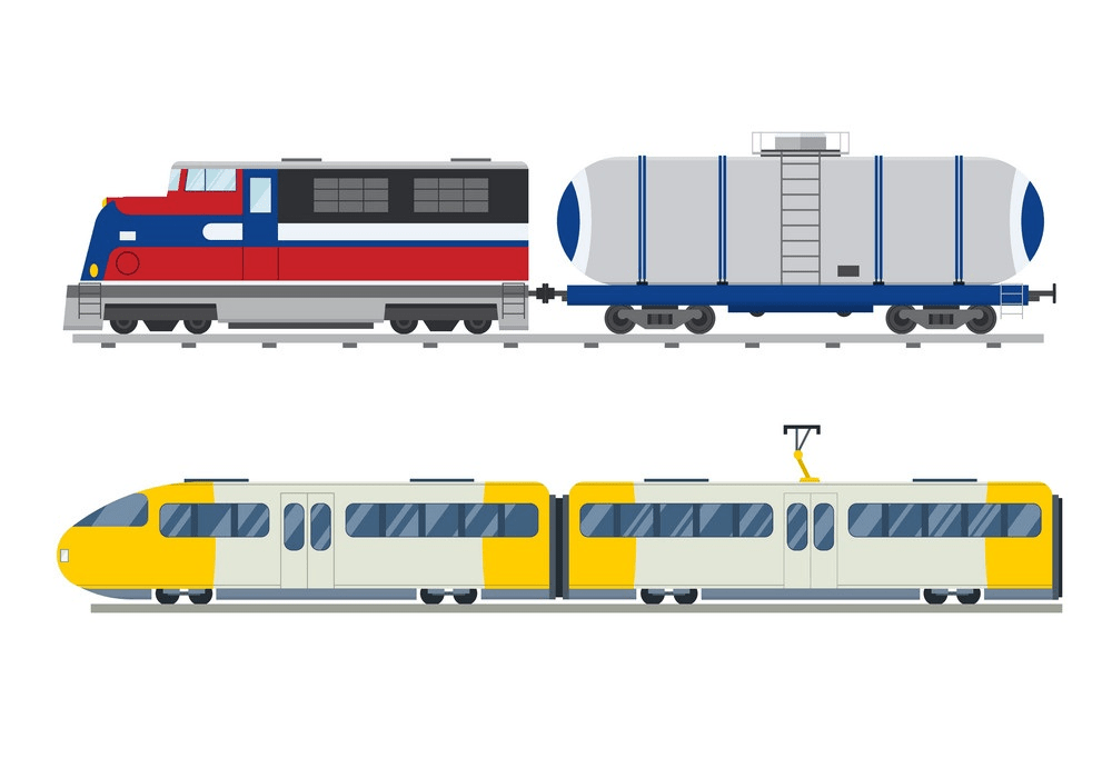 旅客と輸送列車のpngイラスト イラスト