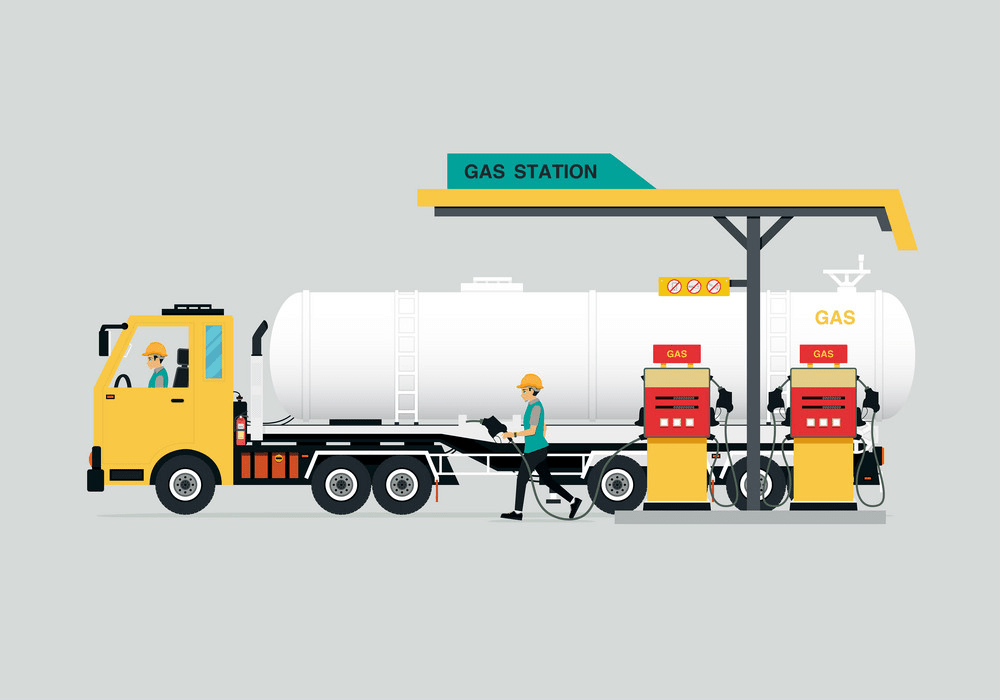 石油トラック png イラスト
