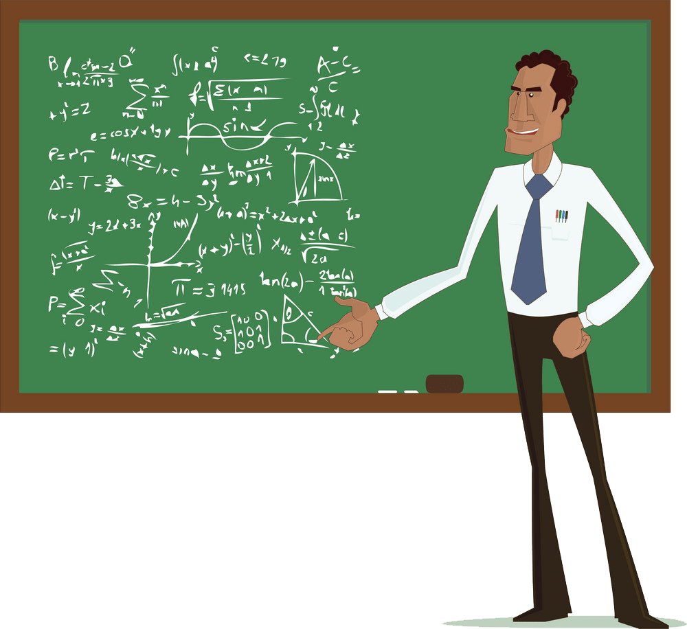 背の高い数学教師 PNG 透過イラスト イラスト