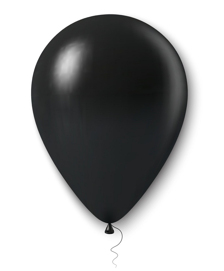 写実的な黒い気球のイラスト イラスト