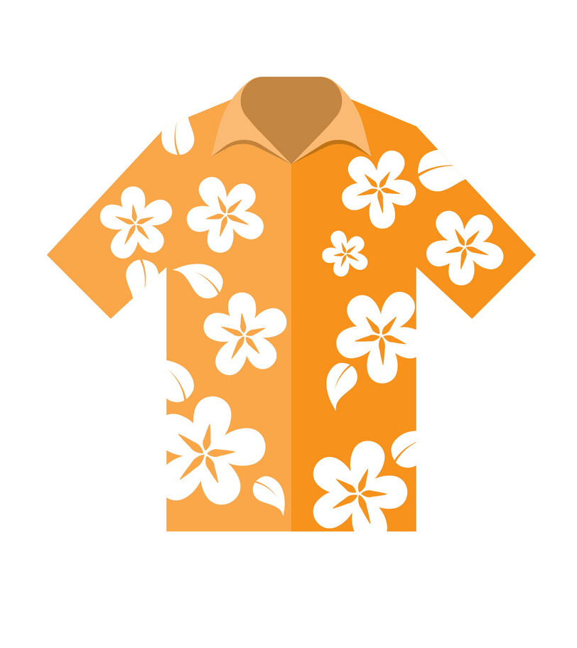 シャツのハワイの花のイラストpng イラスト