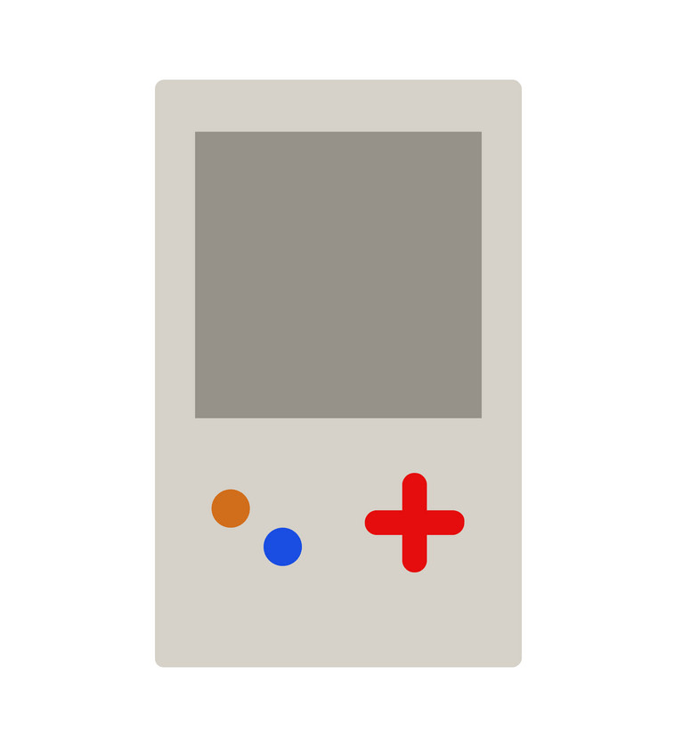 シンプルなゲームボーイアイコンのイラストpng イラスト