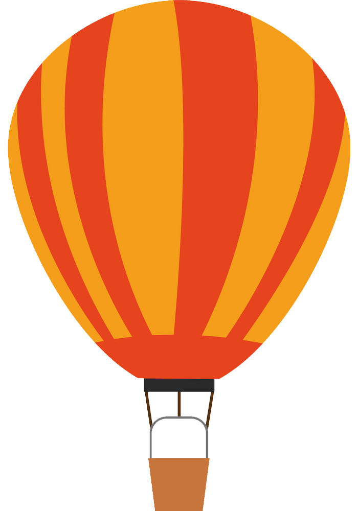 シンプルな熱気球のイラストPNG透過 イラスト