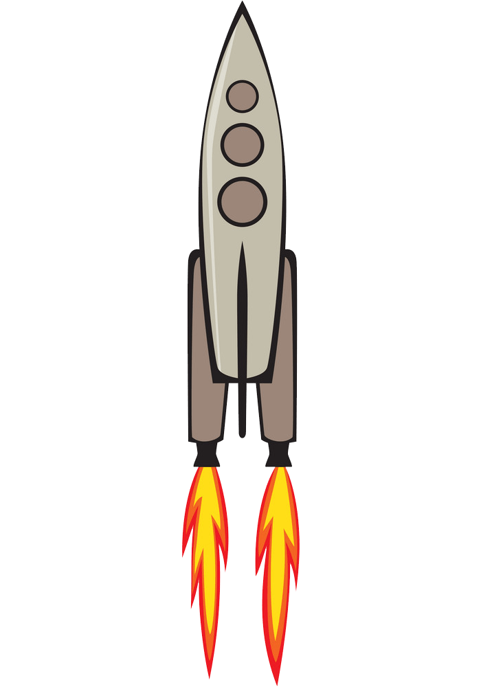 シンプルな宇宙船ロケットpng透明イラスト イラスト