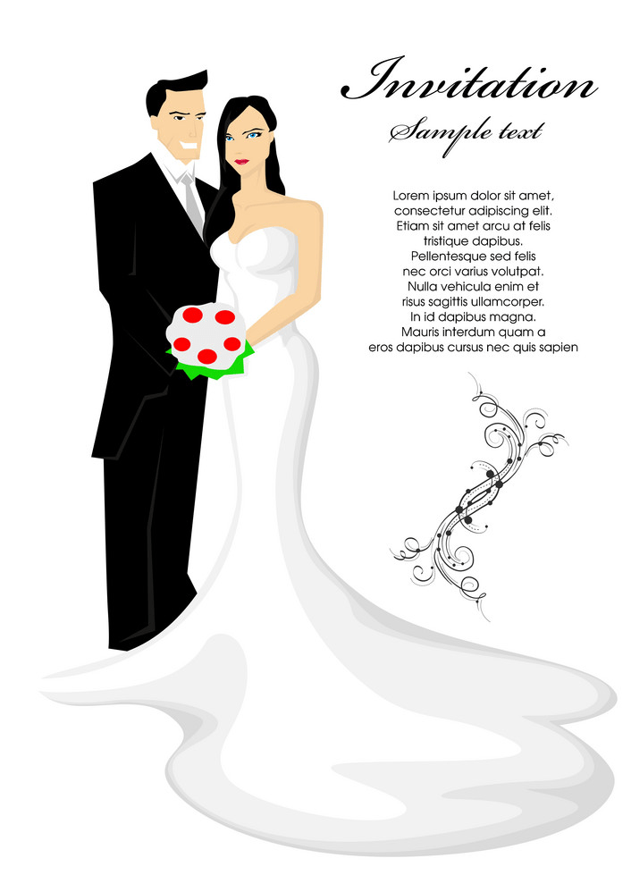 新郎新婦との幸せな結婚式 PNG イラスト イラスト