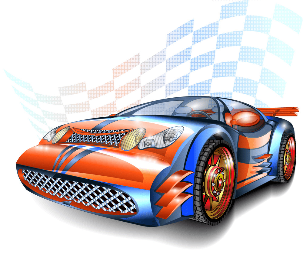 スピード違反のレーシングカーのイラストpng イラスト
