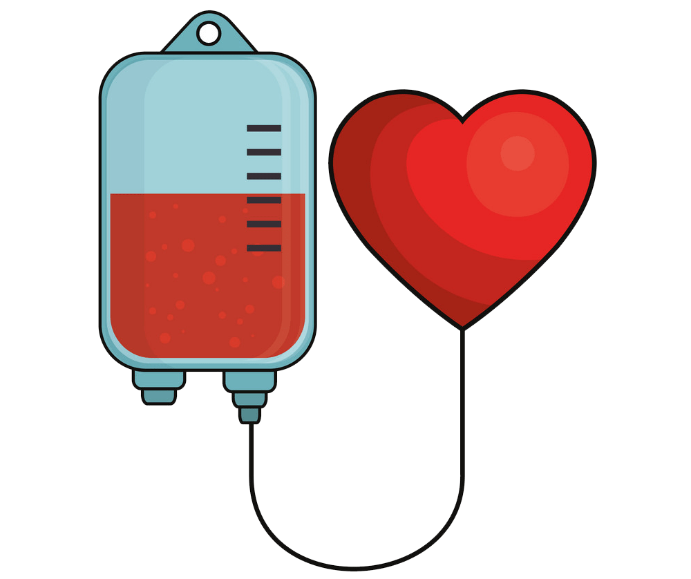 透明な命を救う献血のイラスト